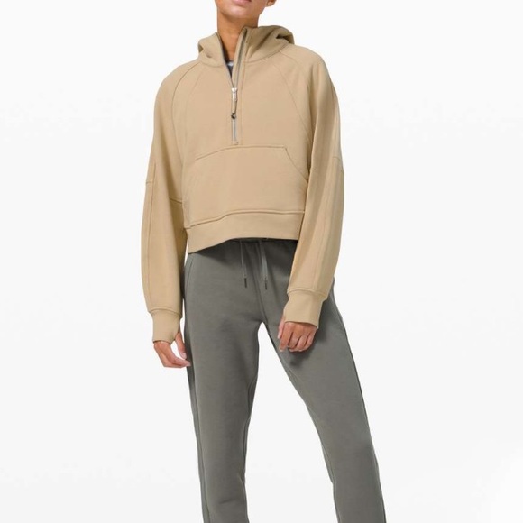 11. Lululemon Scuba Oversized 1/2 Zip Hoodie in Trench - Picture 3 of 10